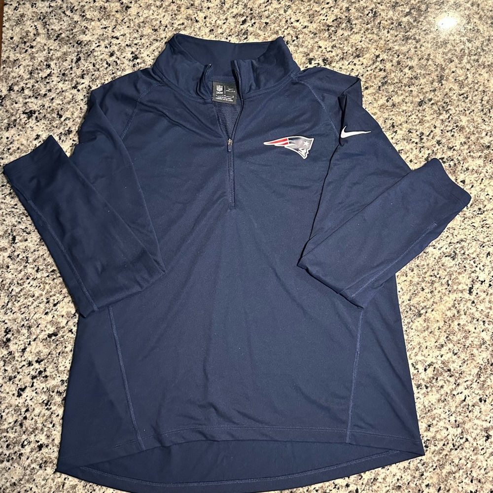 Nike NFL Patriots Dark Blue Quarter-Zip Top